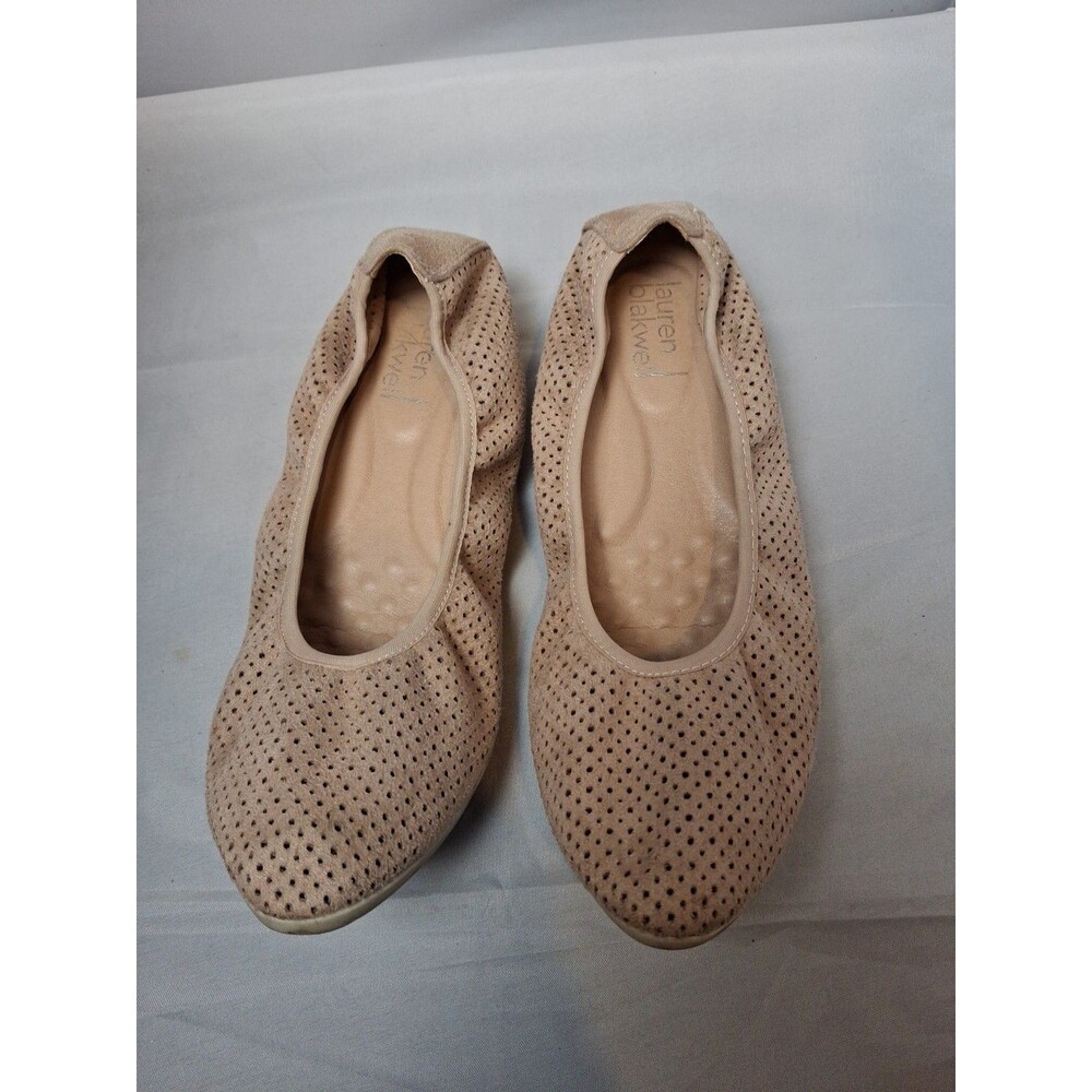 LAUREN BLAKWELL Lila Women's Casual Walking Comfort Ballet Flat Brown Shoes Sz 7